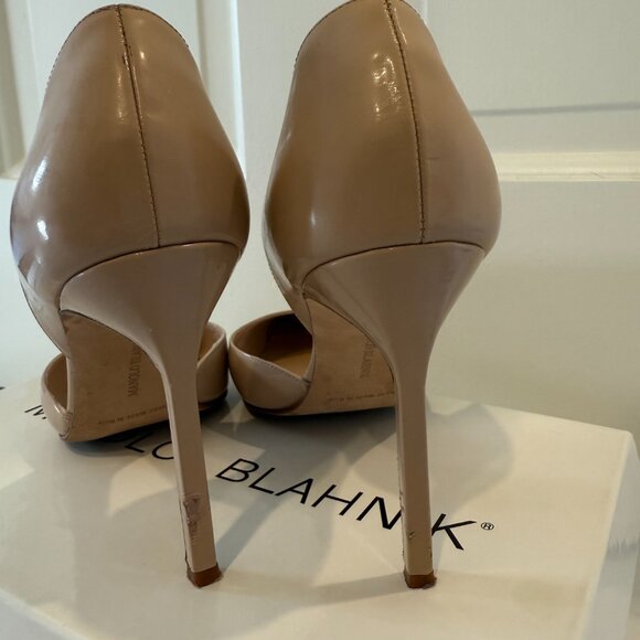 Manolo Blahnik Tayler Patent Pointed d'Orsay, Nude size 39 - Picture 3 of 7